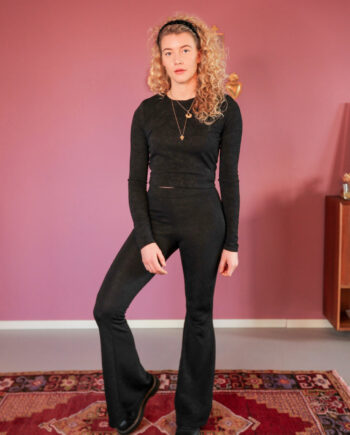 Black flowered co-ord (3)