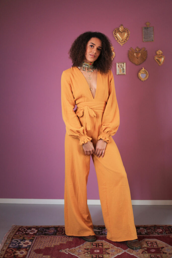 Yellow jumpsuit 