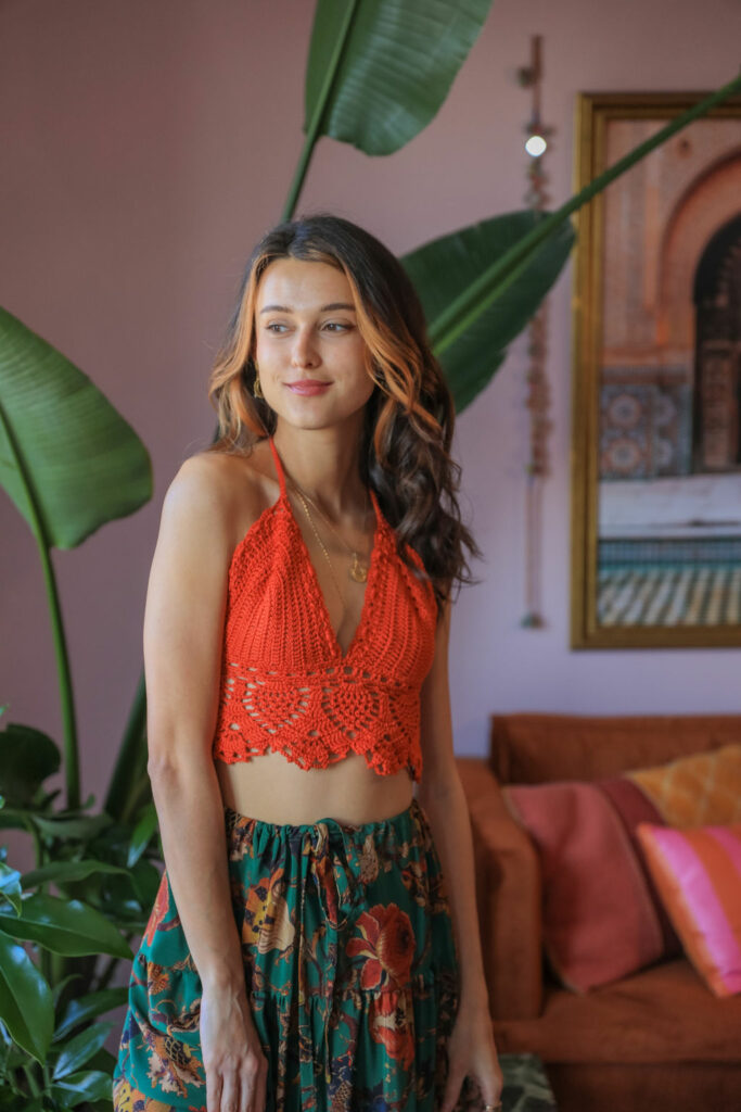 The carrot chrochet top 